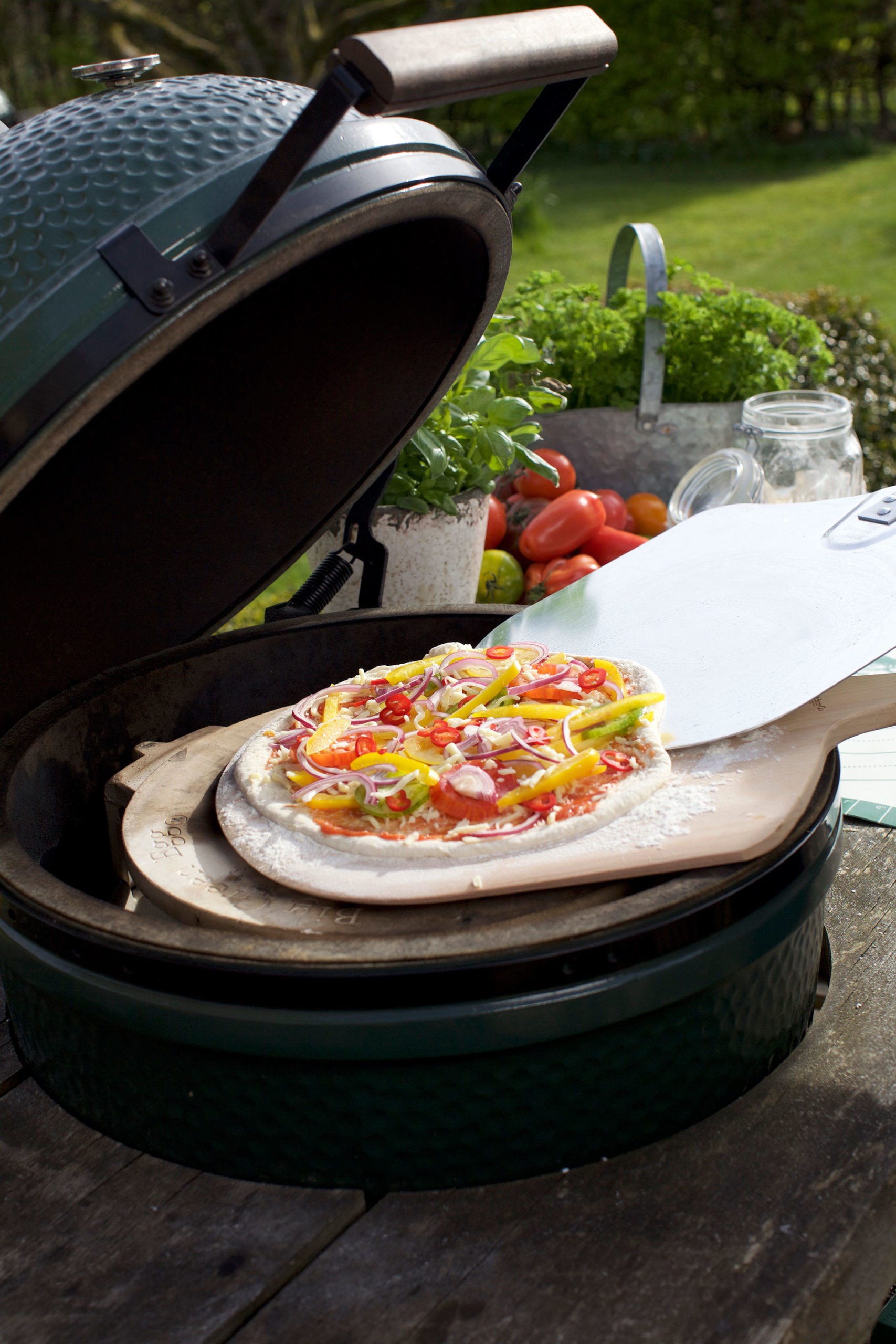 Big Green Egg pizza and accessories