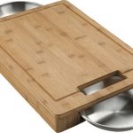 Napoleon PRO cutting board with stainless steel bowls