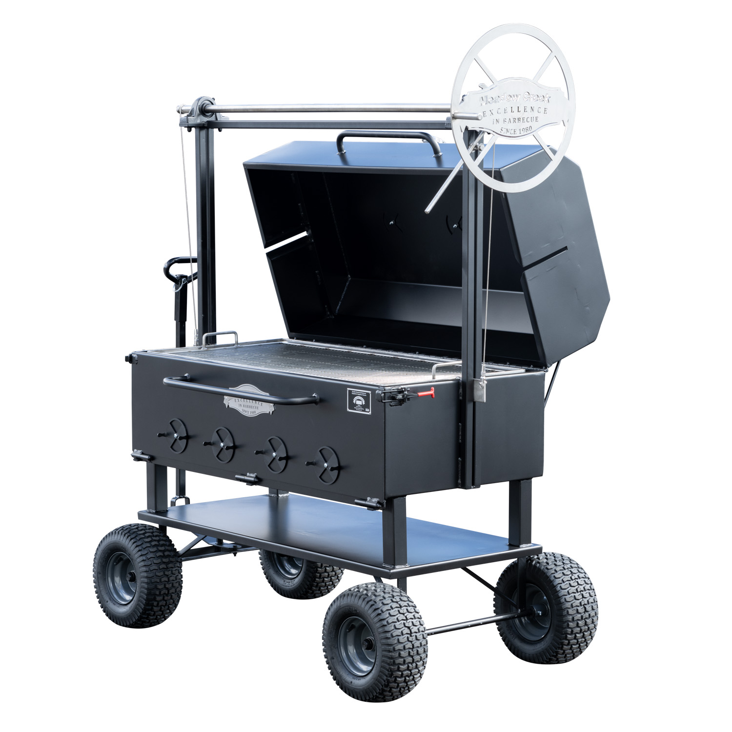 Meadow Creek SM48 Santa Maria Grill with crank wheel