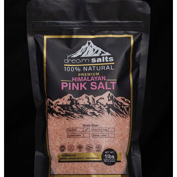 Dream Salts Himalayan pink salt jar